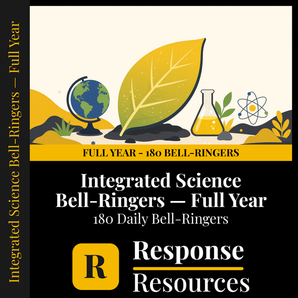 Integrated Science (MS) Bell Ringers FULL YEAR - 180 Daily Warm-Ups (Grades 6-8)