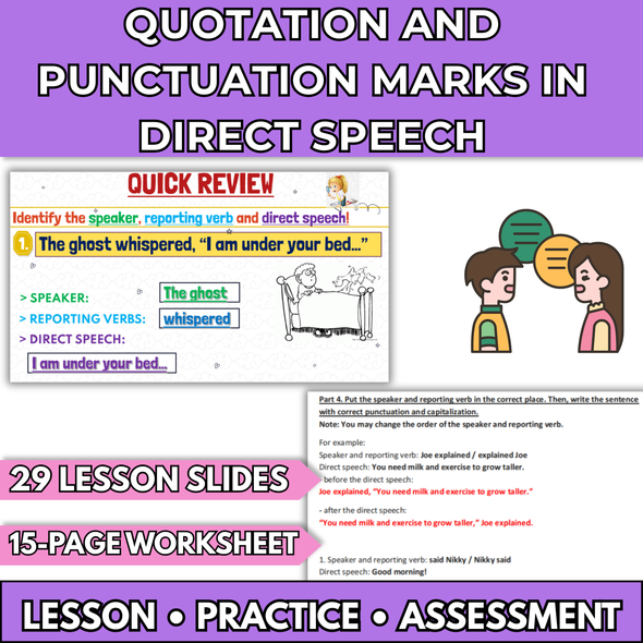 EFL / ESL Quotation and Punctuation Marks in Direct Speech