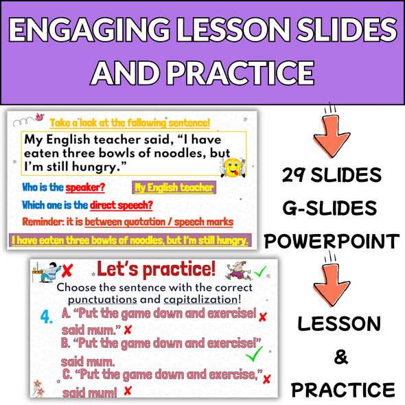 EFL / ESL Quotation and Punctuation Marks in Direct Speech