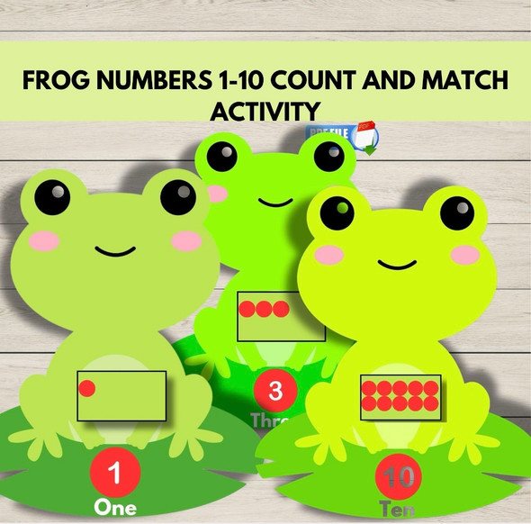 Frog Counting 1 to 10 Matching Numbers to Quantities Activity | Early Math Center