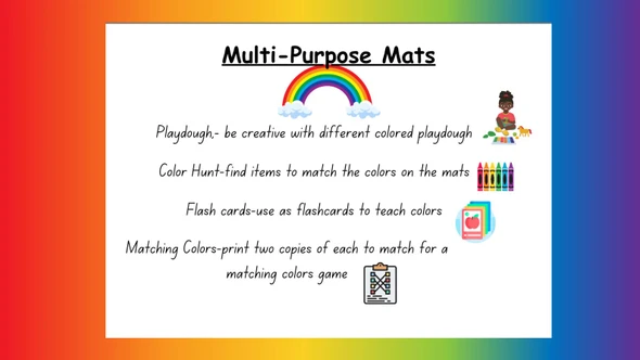 Color Playdough Mats | Color Recognition & Fine Motor Skills