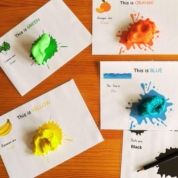Color Playdough Mats | Color Recognition & Fine Motor Skills