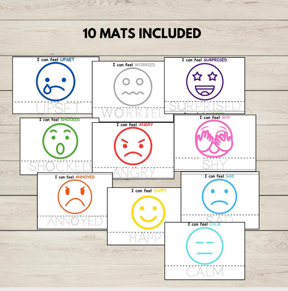 Feelings and Emotions Playdough Mats | SEL & Emotional Learning Activity