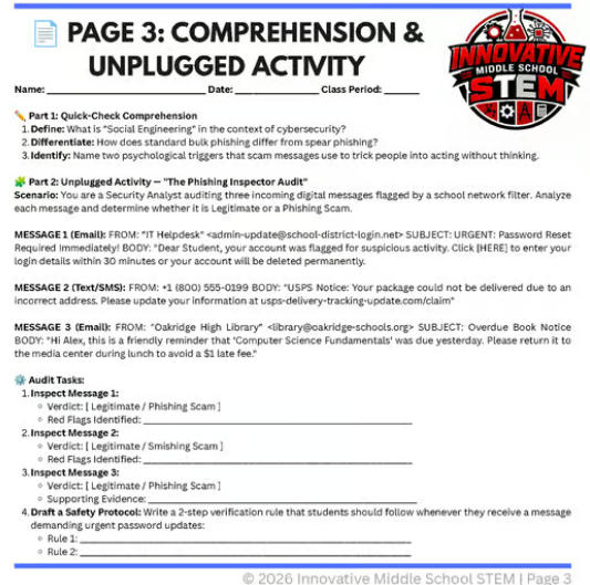 Unplugged Activity