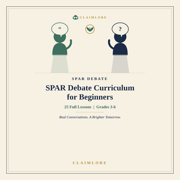 10587 : SPAR Debate Curriculum for Beginners | 25 Lessons | ClaimLore