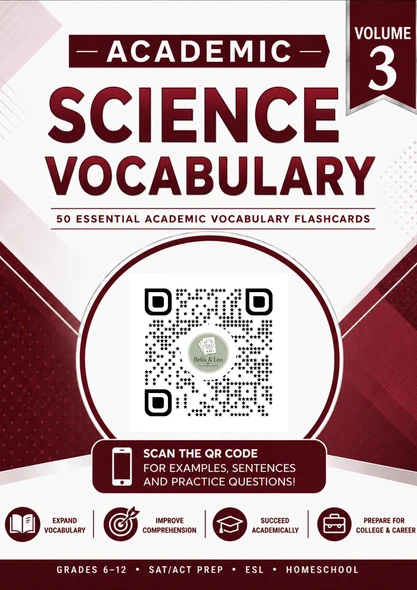 Science Vocabulary Flashcards | 50 Essential Science Words | Grades 6–12
