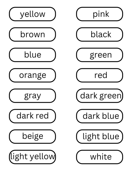 Colours Word Wall Cards & Flashcards for Preschool, Kindergarten & ESL