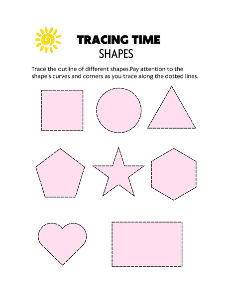 Spring Learning Activities Workbook | Shapes, Tracing, Counting, Nature & Earth