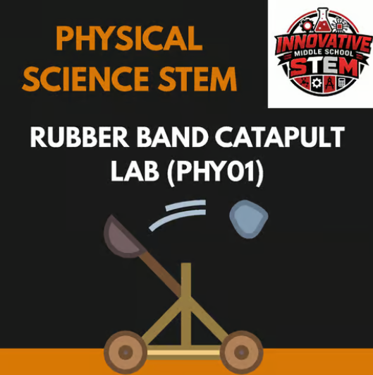 Rubber Band Catapult Elastic Potential Energy STEM Lab (PHY01) | Middle School Physical Science (Grades 6-8)