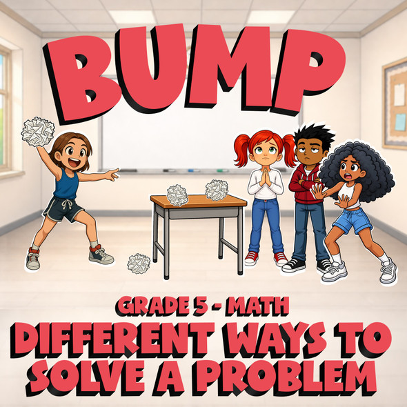 Different Ways to Solve a Problem BUMP Math Game - No Prep Grade 5 Review