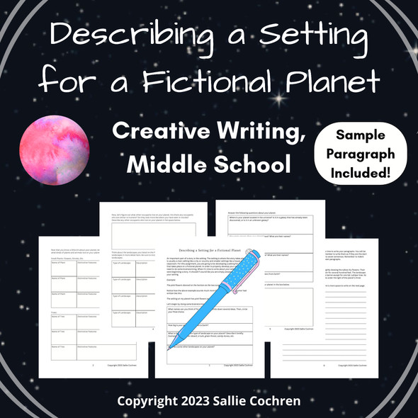Describing a Setting for a Fictional Planet, Creative Writing, 6th 7th 8th Grade