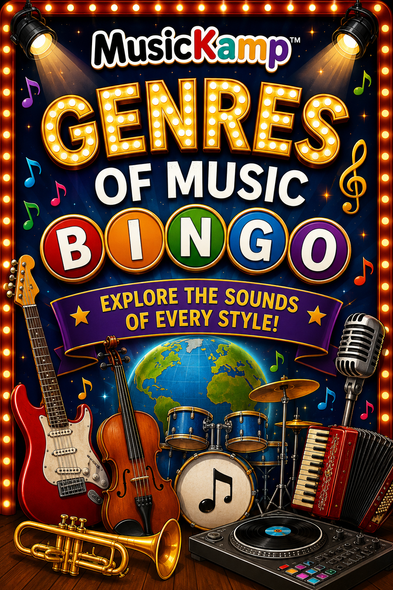10624 : Genres of Music Bingo | Music Listening Activity