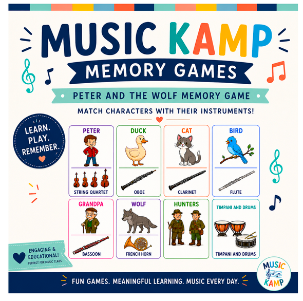 10624 : Peter and the Wolf Memory Game |Music Matching Game