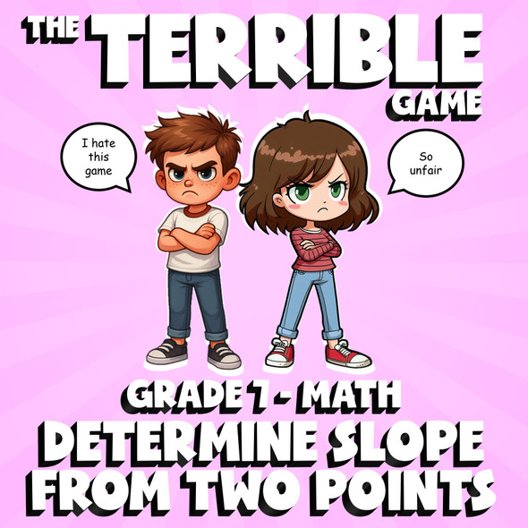 Determine Slope from Two Points THE TERRIBLE GAME - No Prep Grade 7 Math Review
