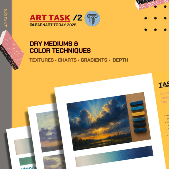 Dry Mediums Exploration | Middle & High School | Foundations | ART TASK 2