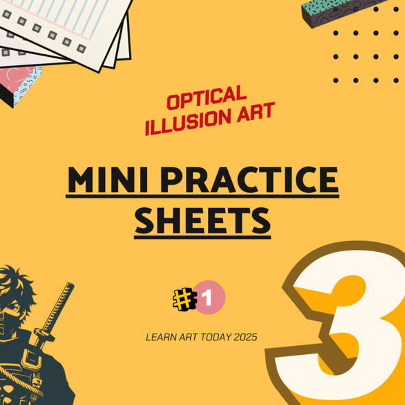 Optical Illusion Worksheets | Middle & High School | Patterns 3 Exercises
