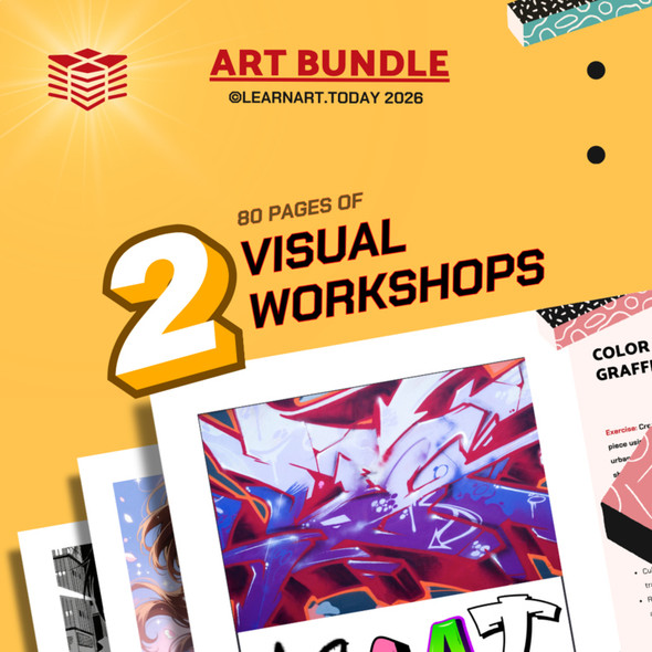 Color Theory Art Bundle | Middle & High School | Manga + Graffiti Art Workshops