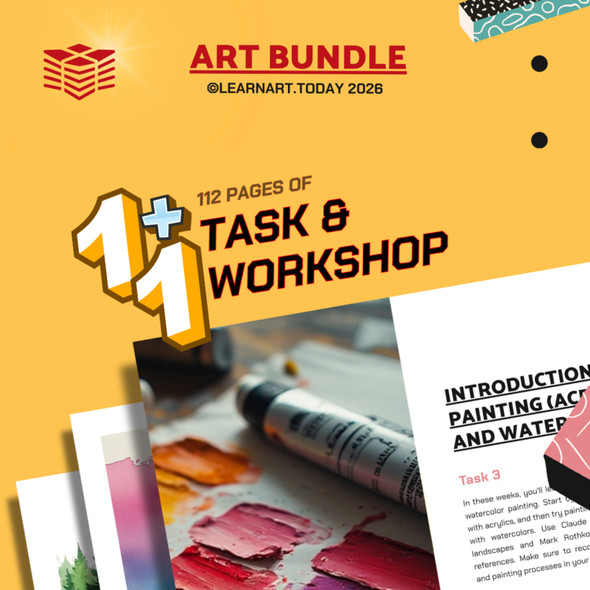 Painting Bundle | Middle & High School Art | ART TASK 3 + Land Art Workshop