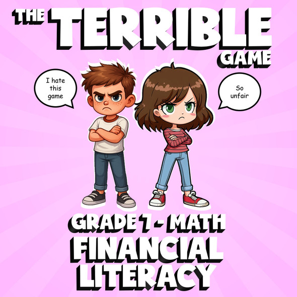 Financial Literacy THE TERRIBLE GAME - No Prep Grade 7 Math Review Activity