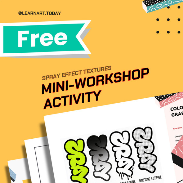 FREE | Graffiti Spray Effect Textures Worksheet | Middle & High School