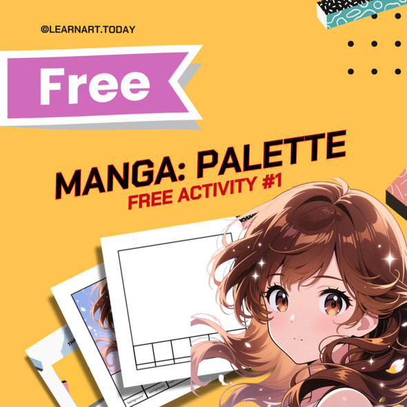 FREE | Manga Color Theory Worksheet | Middle & High School | Palette Extraction