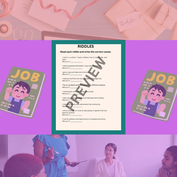 10638 : CAREER DAY ACTIVITIES PACK FOR 1-3 GRADE