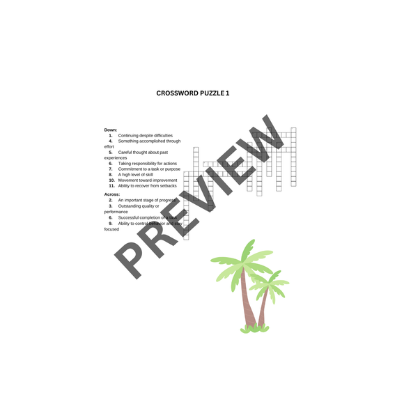10638 : End of Year Puzzle Activities for Grades 6–10 | Word Search, Crossword & Coloring Page