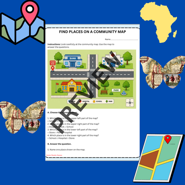 10638 : Map And Map Symbols For K-2 Grade