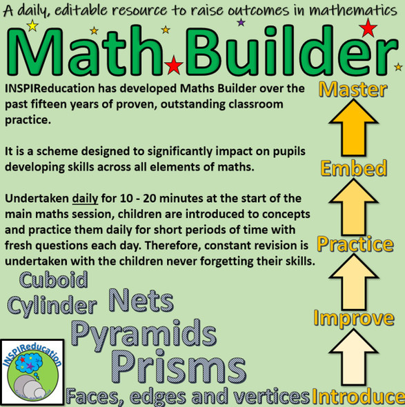 Math Builder 2: Daily Math Problem Solving to Build and Embed skills in 3D shape