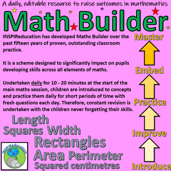 Math Builder 3: Daily Math Quiz to Build and Embed Math Skills in Area and Perimeter