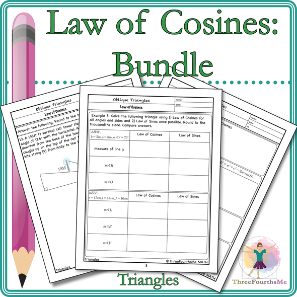 Law of Cosines BUNDLE