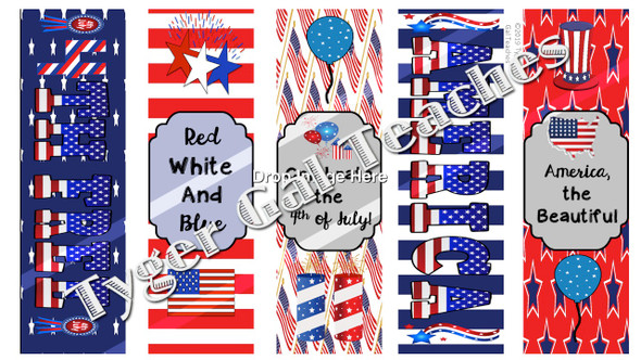 Holiday Bookmarks - 4th of July/Independence Day (1)