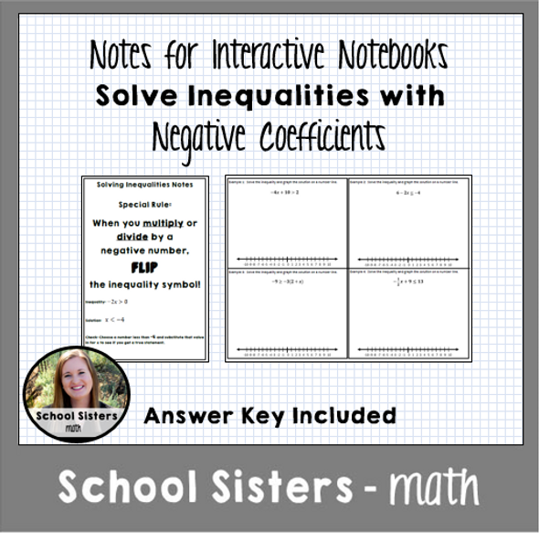 Solving Inequalities with Negative Coefficients Notes for Interactive Notebooks