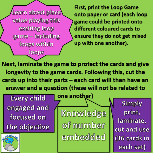 Place Value - Math: Multiplying and Dividing by 10, 100 and 1000 ("I have...Who has..?" Card Game) 36 Cards