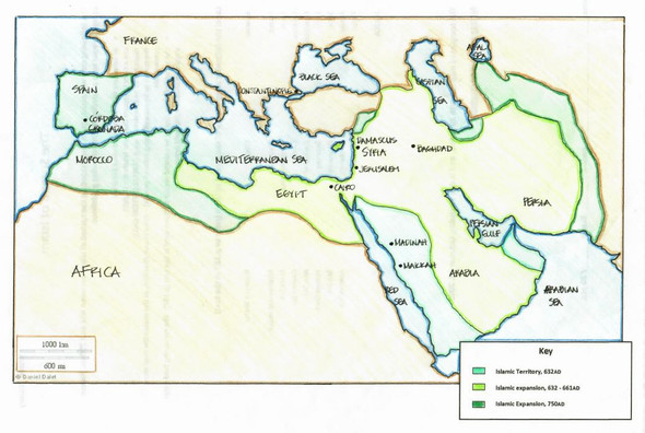 Map: The Spread of Islam