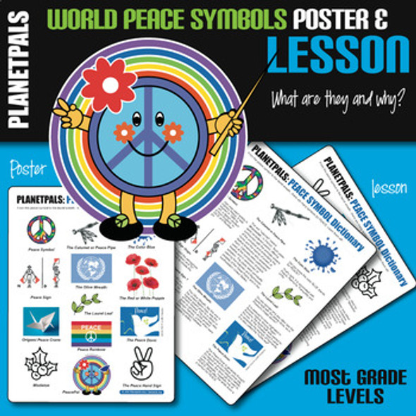 Planetpals World Peace Symbol & Signs History Lesson & Poster Set Peace Day Everyday