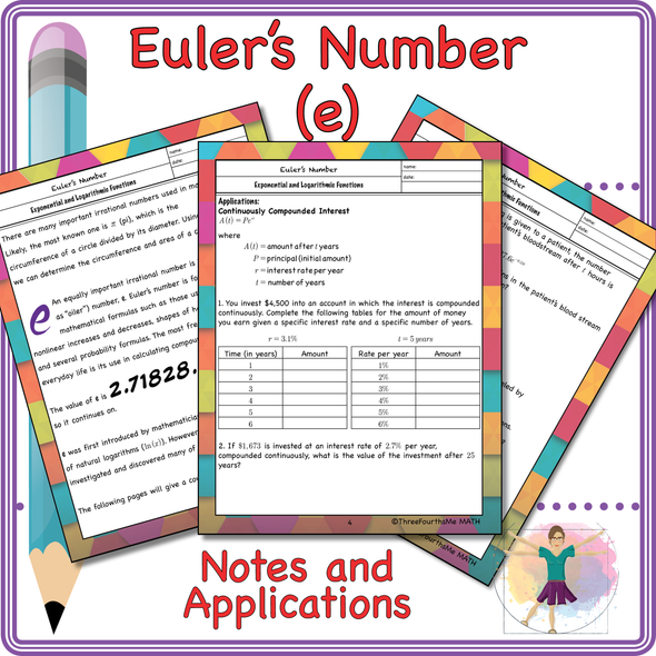 Euler's Number (e) Notes and Applications