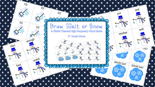 Draw, Melt, or Snow! A 2nd Grade High Frequency Word Activity