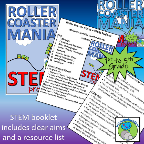 STEM: Structures in context - Roller Coaster Building, Lesson Plans, Handy Hints Sheets, Certificate
