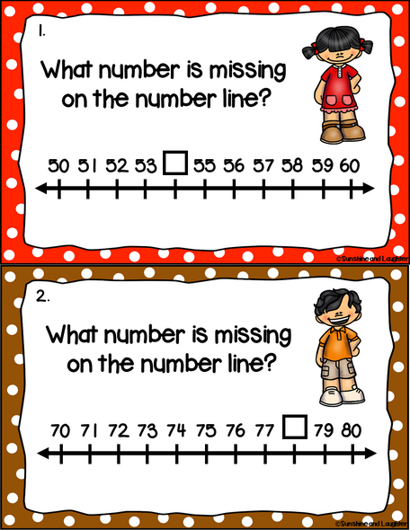 Number Line Scoot - (0-100)