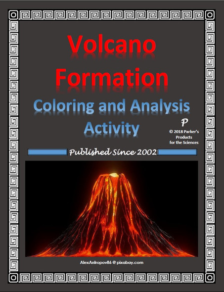 Volcano Formation Coloring and Analysis Activity