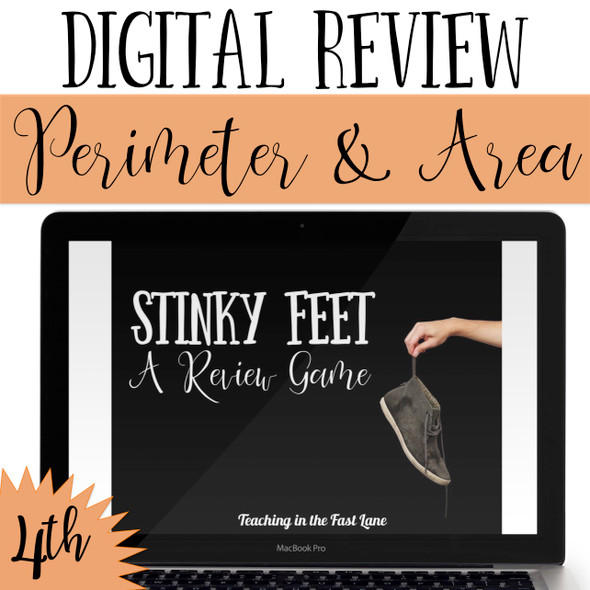 Perimeter and Area Review Game - Digital Stinky Feet