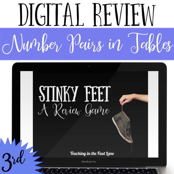 Paired Number Tables Review Game - Digital Stinky Feet
