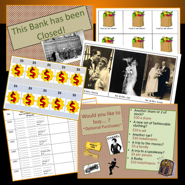 U.S. History | Great Depression: Life in the 1920's and 30's Student Simulation