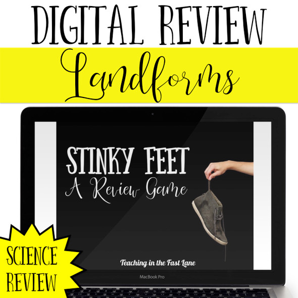 Landforms Review Game - Digital Stinky Feet