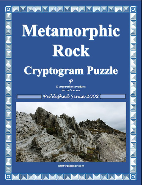 Metamorphic Rock Cryptogram Puzzle 