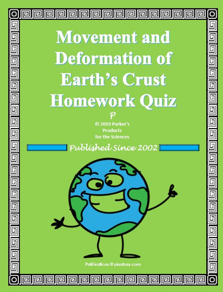 Movement and Deformation of Earth's Crust Homework Quiz
