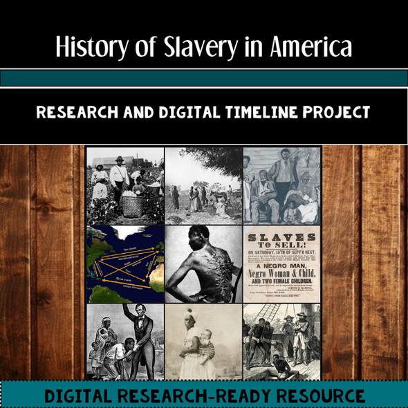 Slavery and the Slave Trade in America: US History Research and Timeline Project