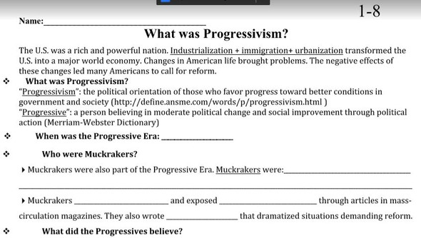 Defining Progressivism 