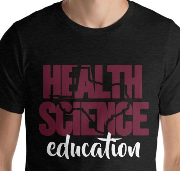 "Texas Health Science" Maroon and White